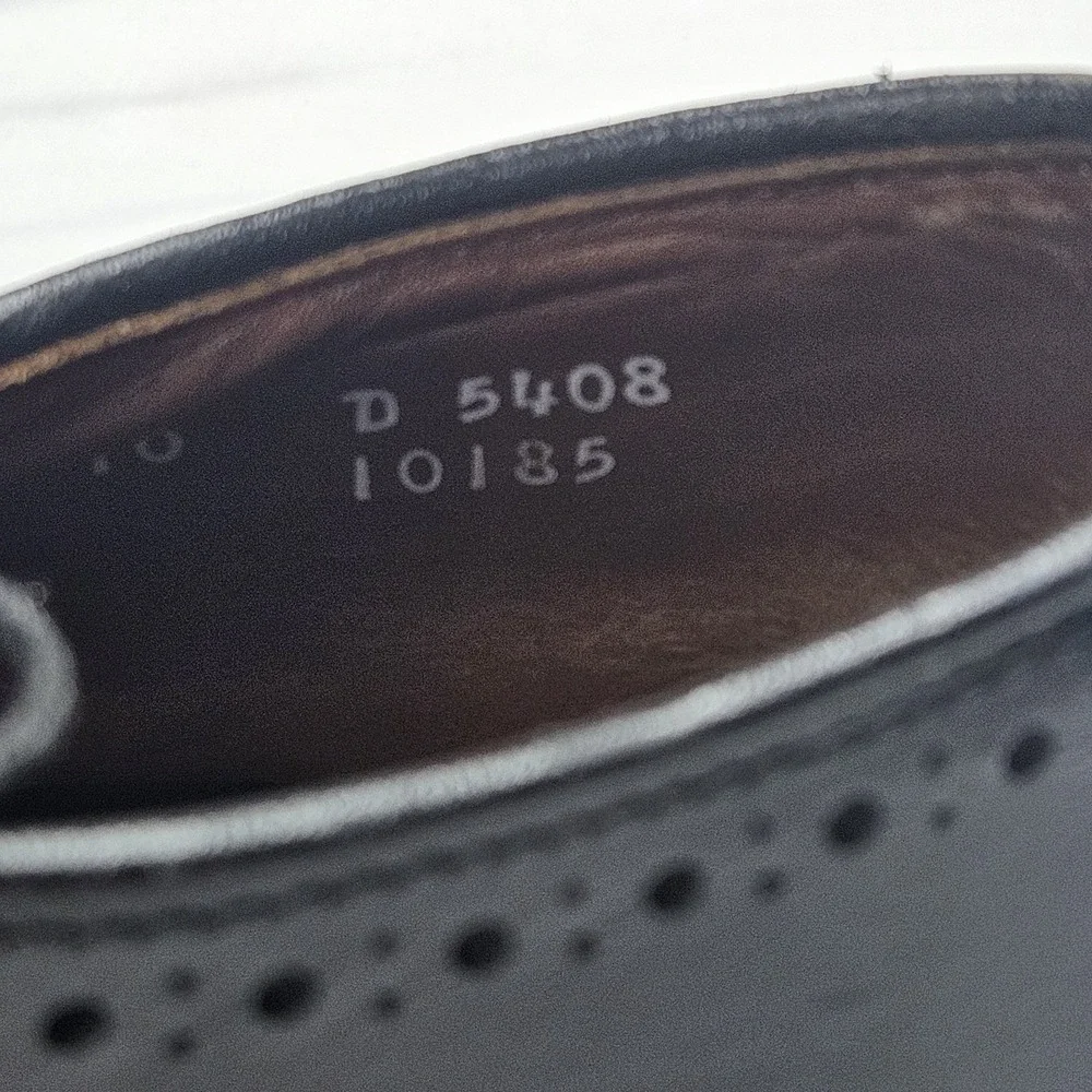 Allen Edmonds Fifth Avenue Black Leather Cap Toe Oxfords Mens 10D Made USA Shoes